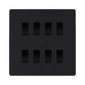 BG Evolve Matt Black 8 Gang Intermediate Custom Grid Light Switch with Back Box Included