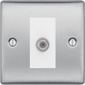 BG Nexus Metal Brushed Steel Satellite Socket NBS64W