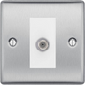 BG Nexus Metal Brushed Steel Satellite Socket NBS64W by British General (BG-NBS64W)