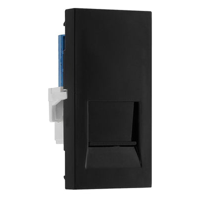 BG Evolve Matt Grey 4 Gang Secondary Telephone Socket, Screw Terminal - Black Insert