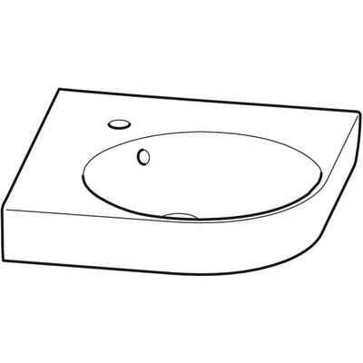 Geberit Selnova Compact Corner Basin 450mm - 1 Tap Hole - 501.519.00.6 by Geberit (Geberit-501.519.00.6)