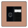 BG Evolve Polished Copper TV Aerial & RJ45 CAT6 Data Socket - Black Insert by British General