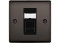 BG Nexus Black Nickel Single 1 Gang RJ45 Data Socket NBNRJ451B Black Insert