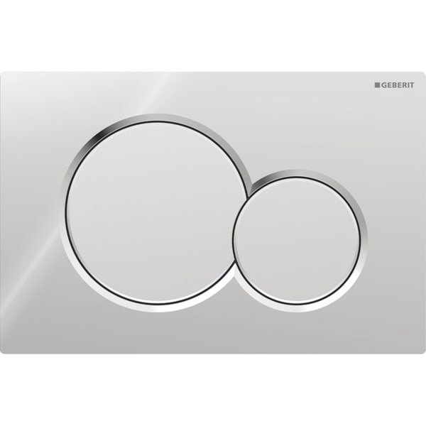 Geberit Sigma01 Round WC Dual Flush Plate - Matt & Gloss Chrome - 115.770.KA.5
