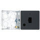 BG Evolve Matt Grey 13A Flex Outlet Neon Unswitched Fused Connection Unit PCDMG54B with 25mm Steel Back Box