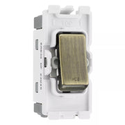 BG RRHBAB Antique Brass 20 Amp DP Appliance Grid Switch Labelled Hob by British General (BG-RRHBAB+RAB30)