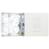 BG Evolve Pearlescent White Secondary Telephone Outlet PCDCLBTS1W with 25mm Steel Back Box