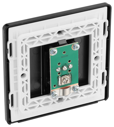 BG Evolve PCDCP60B Polished Copper Co-Axial Socket Outlet - Black Insert by British General