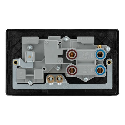 BG Evolve Black Chrome 45A Switch 13A Switched Socket Cooker Control Unit PCDBC70B with 35mm Steel Back Box
