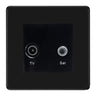 BG Screwless Matt Black TV & Satellite Socket FFBTVSATB by British General (BG-FFBTVSATB)
