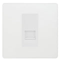 BG Evolve Pearlescent White Single RJ11 Telephone Socket PCDCLRJ111 - White Insert