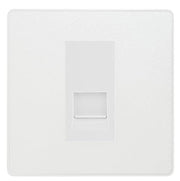 BG Evolve Pearlescent White Single RJ11 Telephone Socket PCDCLRJ111 - White Insert by British General (BG-PCDCLRJ111W)