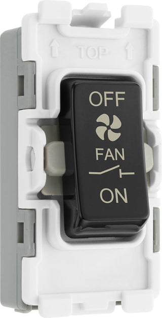 BG RPCDB15 Evolve Grid Black 10A 3 Pole Fan Isolator Switch Module by British General (BG-RPCDB15-Shopify-SA_1)