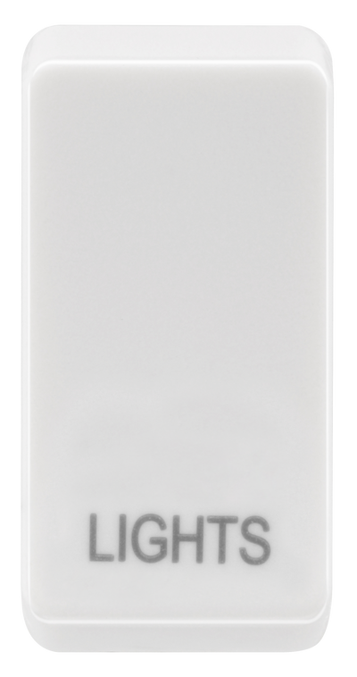 BG RRLTW Nexus Grid | White | 'LIGHTS' Rocker by British General (BG-RRLTW)