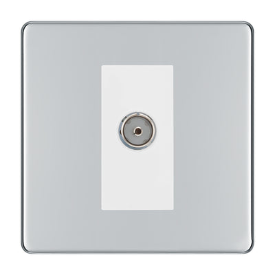 BG Screwless Polished Chrome Co-axial Socket FPC60W by BG Nexus (BG-FPC60W)