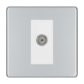 BG Screwless Polished Chrome Co-axial Socket FPC60W