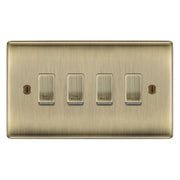 BG Antique Brass Custom Grid Switch Panel Labelled Kitchen Appliance 4 Gang by British General (BG-NEXUS-AB-Kitchen-Appliance-4Gang)