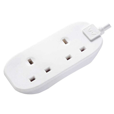 Masterplug BTG5N 2 Gang 13A White Extension Lead 5 Metres