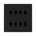 BG Evolve Matt Black 7 Gang Trailing Edge LED Dimmer Light Switch 2 Way Custom Switch