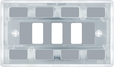 BG RNPC3 Nexus Grid Polished Chrome 3 Module Front Plate
