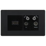 BG Evolve Matt Black 4G Faceplate with HDMI + TV/FM/SAT Module - Black Insert by British General (BG-PCDMBEMR4B-HDMI-TVFM2B)