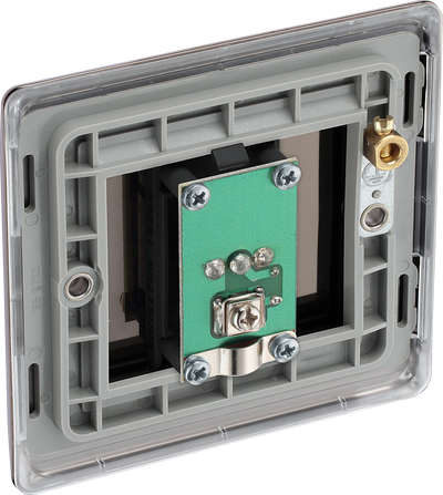 BG NBN62 Nexus Metal Black Nickel 1 Gang Isolated Co-Axial Socket