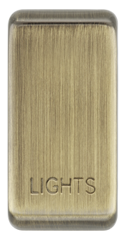 BG RRLTAB Nexus Grid Rocker Embossed (LIGHTS) - Antique Brass by British General (BG-RRLTAB)
