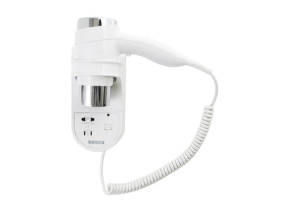 Corby Kendal 1600W Wall Mounted Hair Dryer with Shaver Socket in White - No Plug by Corby of Windsor (Corby-8997)