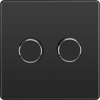 Switches: BG Evolve Black Chrome Screwless Switches & Sockets Black Inserts Full Range PCDBC12B - Single Light Switch 20A by British General (BG-EVOLVE-BLACK-CHROME-PCDBC12B)