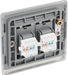 NBSRJ452 Back - This RJ45 ethernet socket from British General uses an IDC terminal connection and is ideal for home and office providing two networking outlets with ID windows for identification.