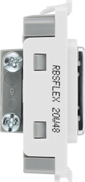 BG RBSFLEX Nexus Grid Brushed Steel 10mm Flex Outlet Module