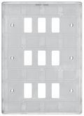 BG RNBS9 Nexus Grid Brushed Steel 9 Module Front Plate
