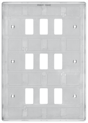 BG RNBS9 Nexus Grid Brushed Steel 9 Module Front Plate by British General (BG-RNBS9-Shopify-SA_1)