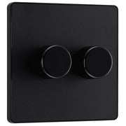 BG Evolve PCDMB82B Matt Black 2 Gang 200W Edge Switch-Black Insert by British General (BG-PCDMB82B-Shopify-SA_1)