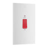 BG 972 Moulded Square Edge | White | 2 Gang 45A 2 Pole Neon Cooker Switch by British General (BG-972)