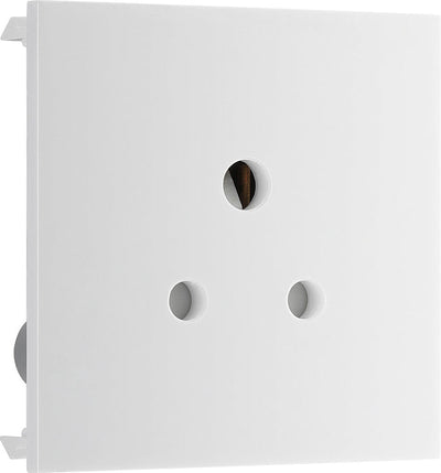 BG EM2ASW Euro Module 2A Round Pin Unswitched Socket - White