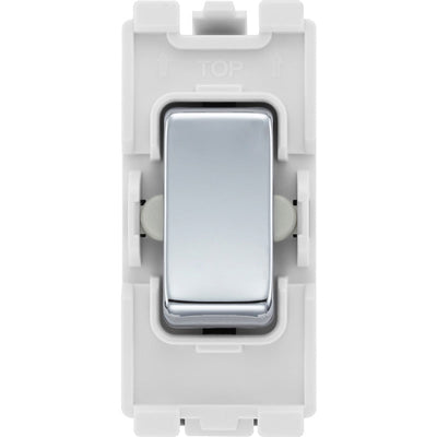 BG RPC12C Nexus Grid Polished Chrome 20AX 2 Way 1 Pole Centre-Off Switch Module