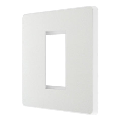 BG Evolve Pearlescent White Single Secondary Telephone Socket, Screw Terminal - White Insert
