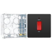 BG Evolve Black Chrome 45A DP Single Plate + Neon PCDBC74B with 35mm Steel Back Box