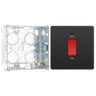 BG Evolve Black Chrome 45A DP Single Plate + Neon PCDBC74B with 35mm Steel Back Box by British General