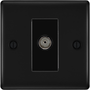 BG Nexus Metal Matt Black Co-axial Socket NFB60B by British General (BG-NFB60B)