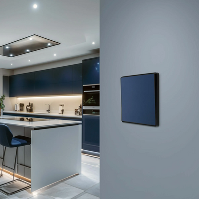 BG Evolve Matt Blue 1 Gang 2-Way 20A Edge to Edge Rocker Light Switch | PCDDB12EB by British General (BG-PCDDB12EB)