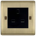 BG Nexus Metal Antique Brass 13A Unswitched Socket NAB23B