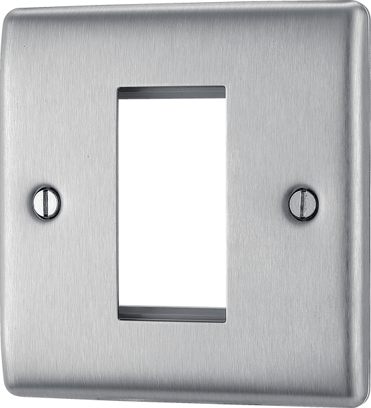 NBSEMS1 Front - The Euro Module range from British General combines plates and interchangeable modules so you can configure your own bespoke switches and sockets.