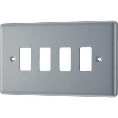 BG RMC4 Nexus Grid Metal Clad | 4 Module Front Plate by British General (BG-RMC4)