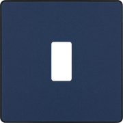 BG RPCDDB1B Evolve Grid Matt Blue 1 Module Square Front Plate - Black Trim by British General (BG-RPCDDB1B-Shopify-SA_1)