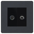 BG Evolve Matt Grey TV & Satellite Socket PCDMGTVSATB