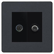 BG Evolve Matt Grey TV & Satellite Socket PCDMGTVSATB by BG Evolve (BG-PCDMGTVSATB)