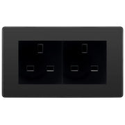 BG Evolve Black Chrome 4 Gang 13A Unswitched Socket - PCDBC4GUSSB by British General (BG-PCDBC4GUSSB)