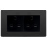 BG Evolve Black Chrome 4 Gang 13A Unswitched Socket - PCDBC4GUSSB by British General (BG-PCDBC4GUSSB)